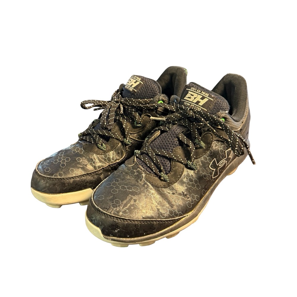 Under Armour Bryce Harper 8 Mid RM Baseball Cleats Black Camo Kids Boys 6Y